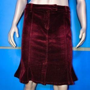 FIRST💋KISS • Corduroy Flared Midi Skirt/ sz (11)